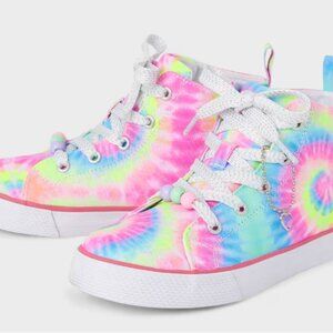 The Children's Place Girl's Rainbow Tie Dye High Top Sneakers - Size 3